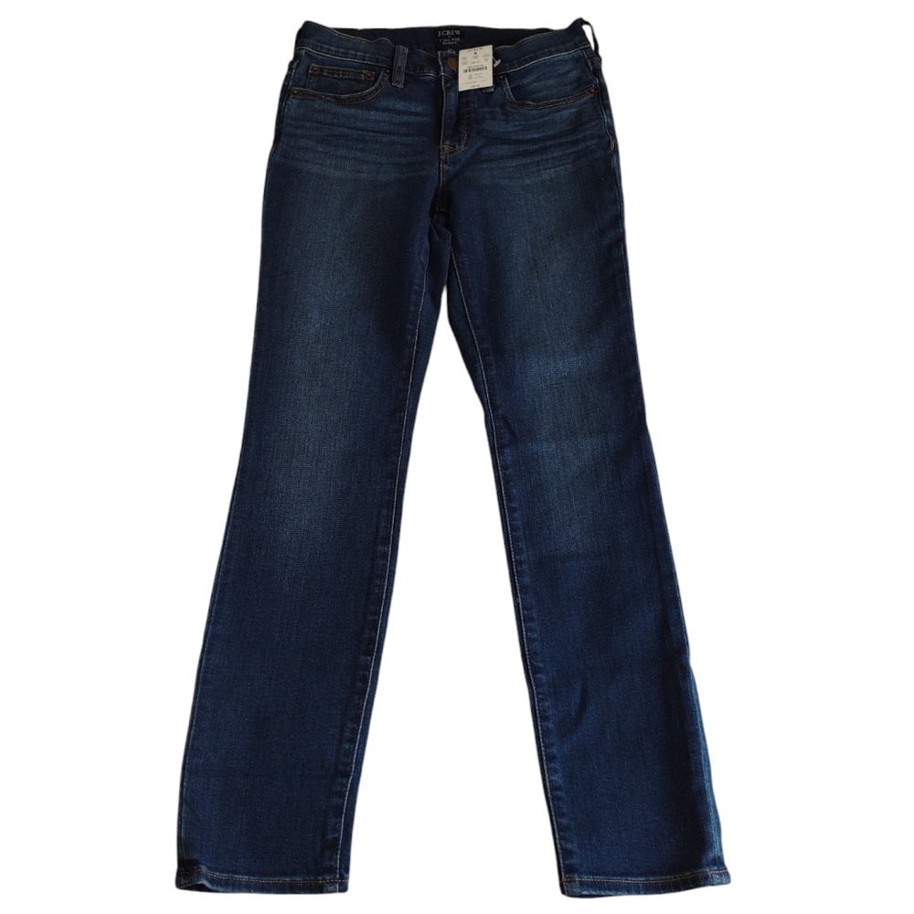 NWT J. Crew Factory Size 25 8" Mid-Rise Signature Stretch Skinny Blue Jeans